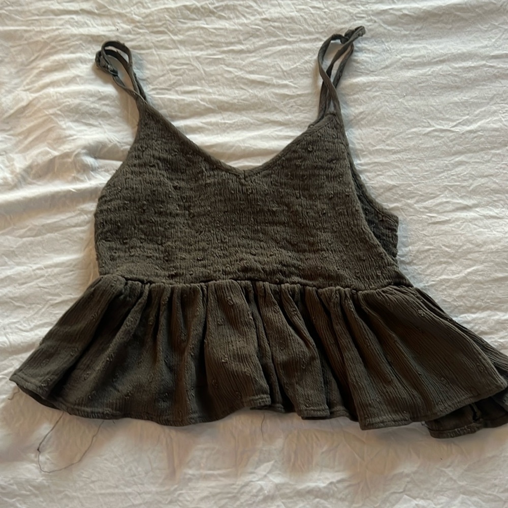 green Aeropostale fluffy crop top